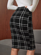SXY Plaid High Waisted Pencil Skirt